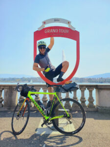 Cyclist with a Cannondale bike at the Grand Tour of Switzerland photo spot in Geneva